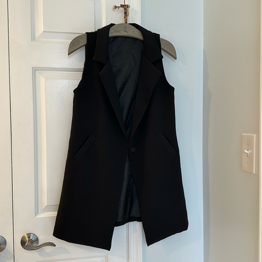 NWOT Sleeveless Black Blazers -new without tag condition